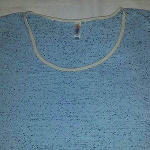 LuLaRoe Top (light blue & yellow)